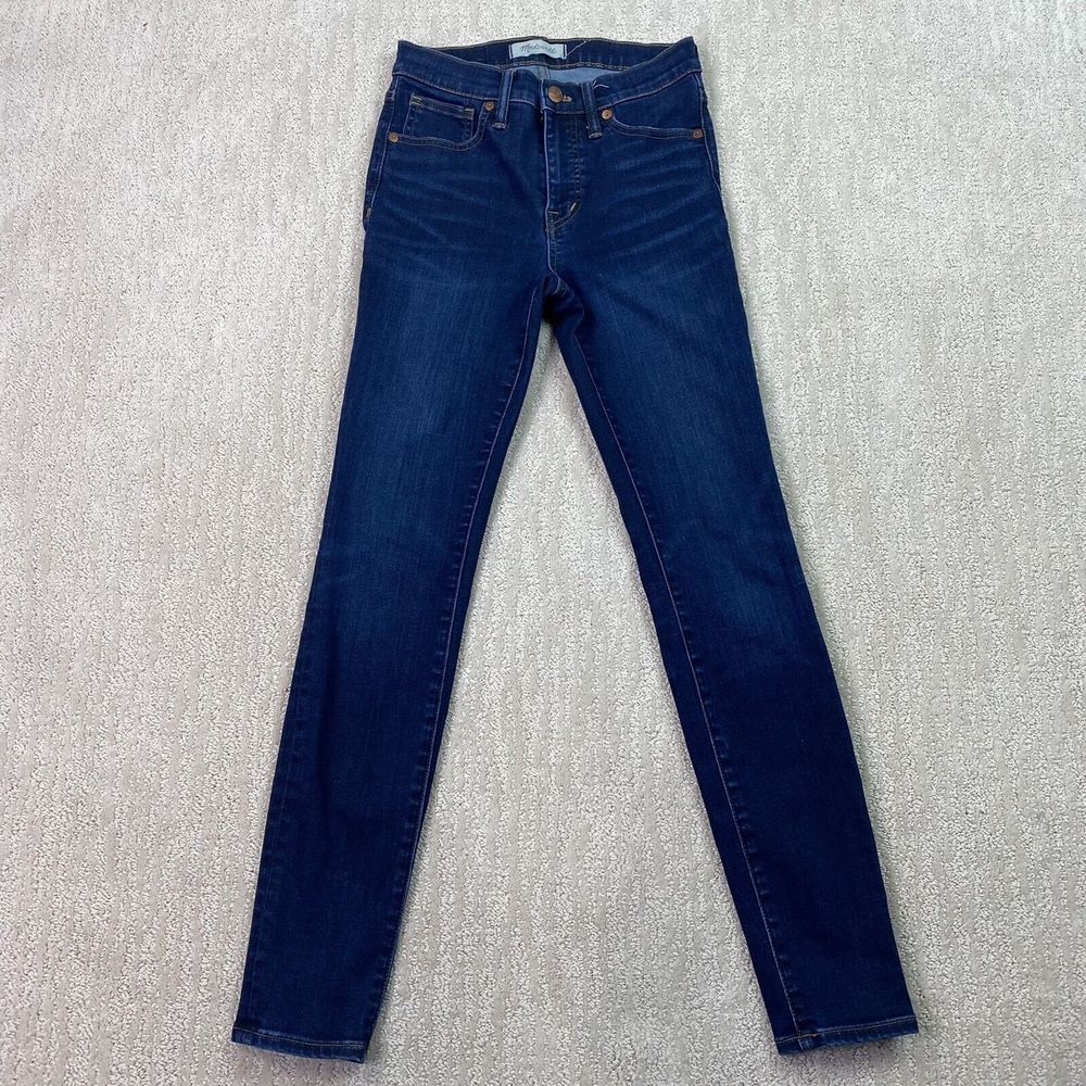 madewell 9 high rise skinny jeans womens blue denim size 25 (25x27)